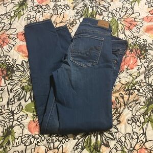 American Eagle Outfitters Dark Blue Straight Leg Jeans